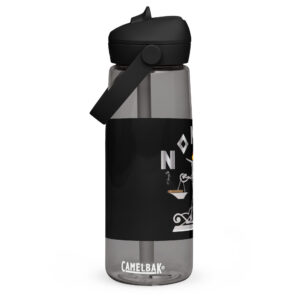 Flip straw water bottle